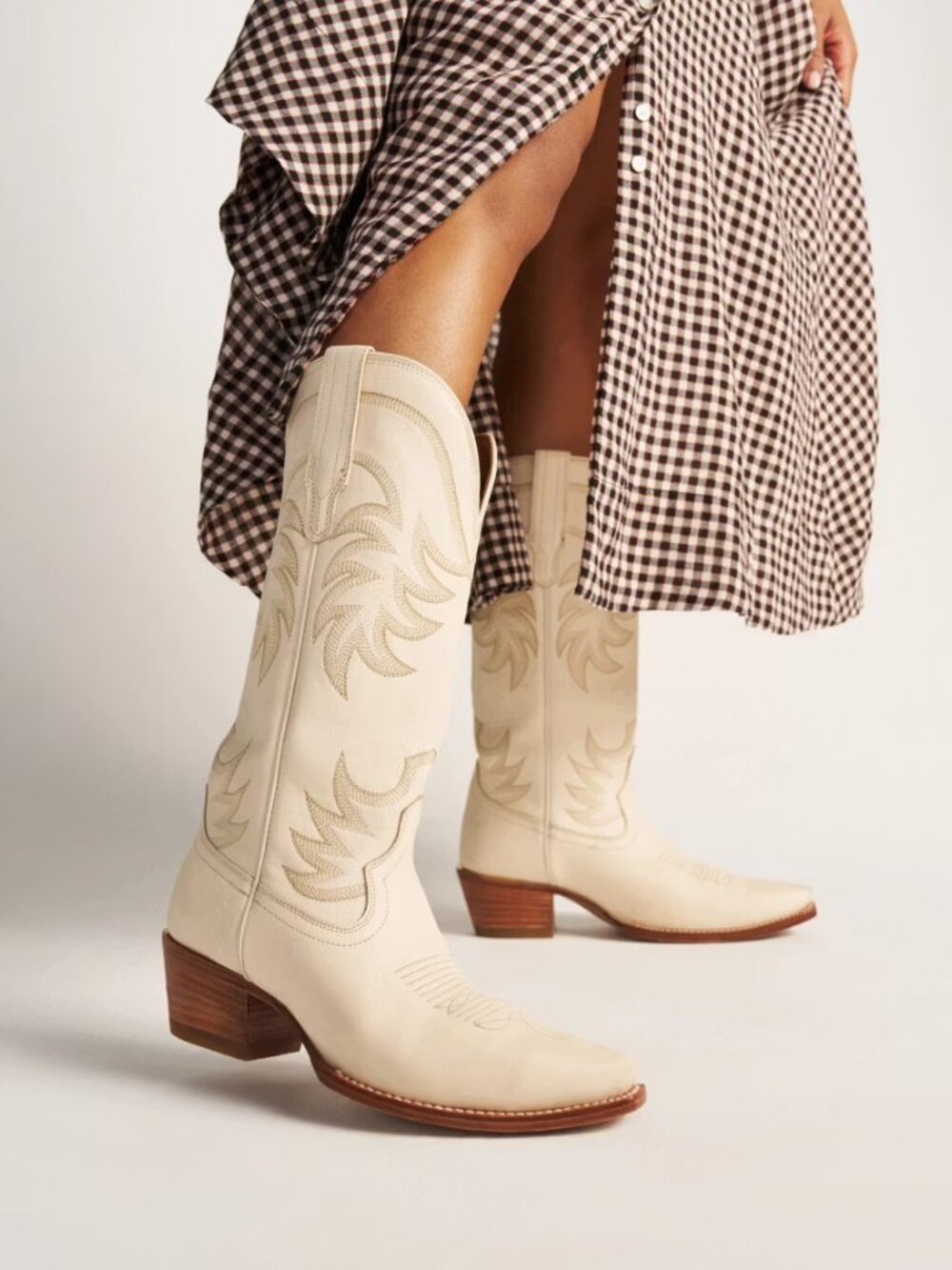 Tecovas The Annie Boots | Bone Cowhide | Women's 7.5